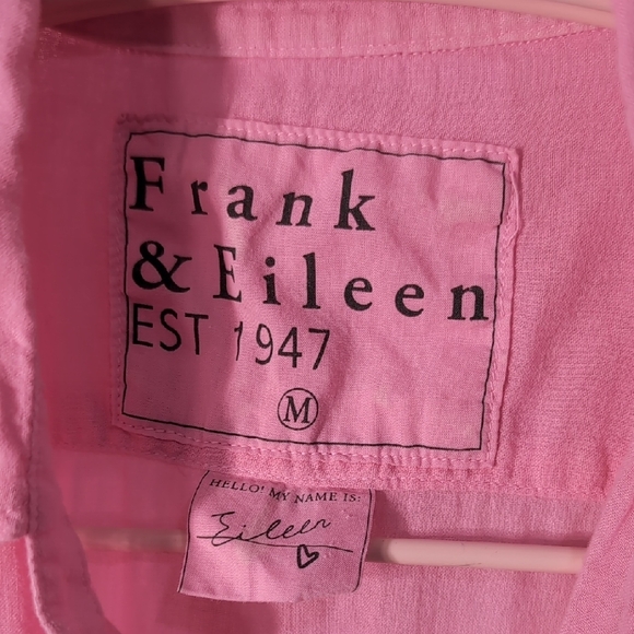 Frank & Eileen | 100% Cotton Bright Pink Lightweight Button-Down Shirt Size M - Picture 6 of 9